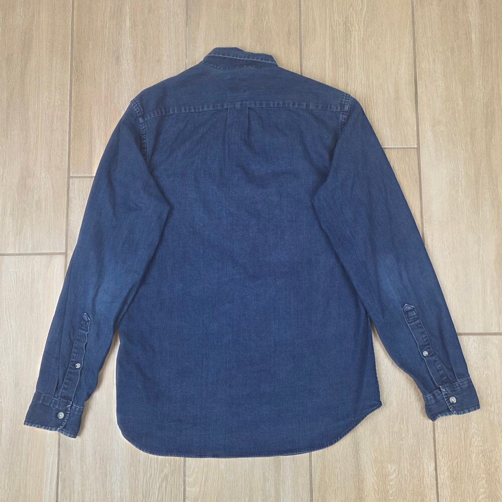 J.Crew Chambray Button Down Shirt Men's Small Blue Cotton Long Sleeve Casual - Picture 3 of 10